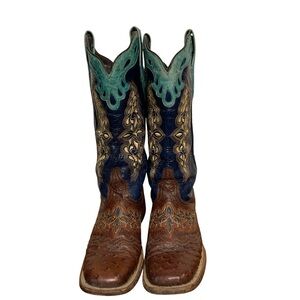 Lucchese Amberlyn Women’s Size 10 B Ostrich Western Cowgirl Rockabilly Square